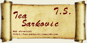 Tea Šarković vizit kartica